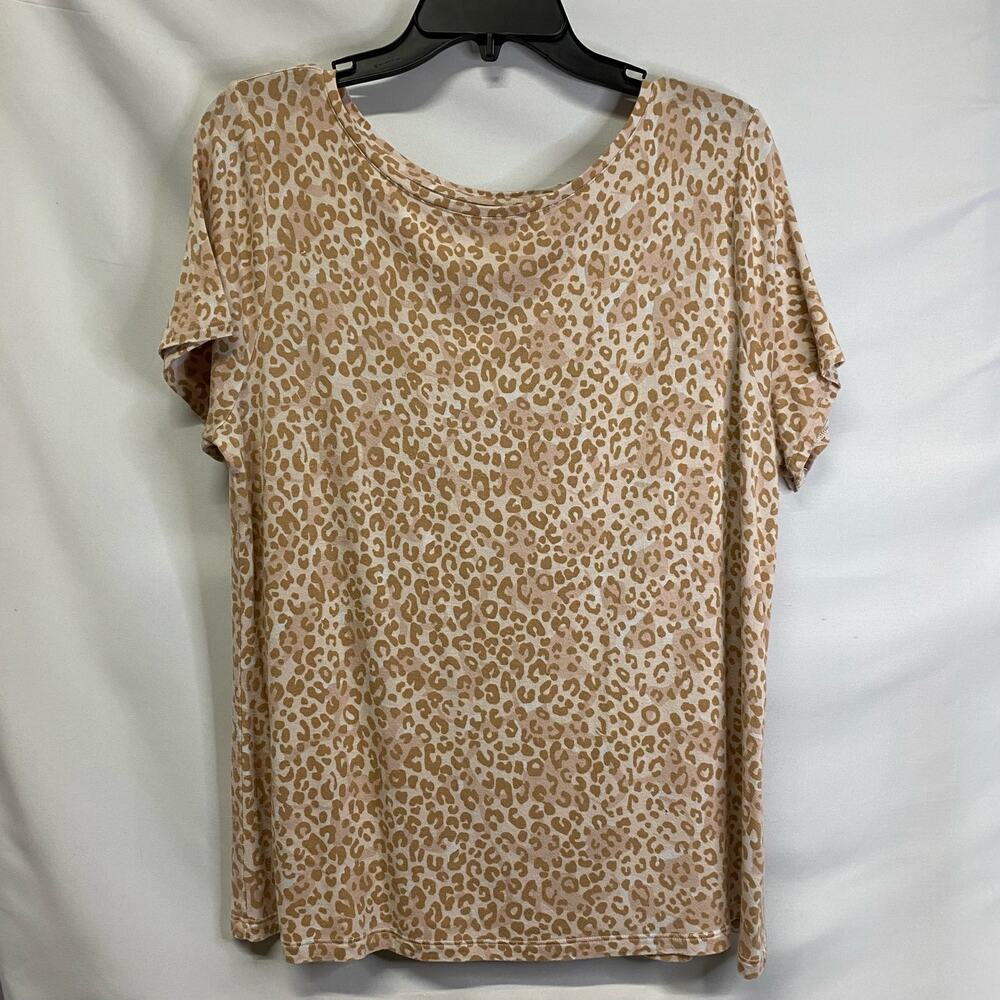 Nine West Woman Animal Print XL Pull Over Top Loose Fit